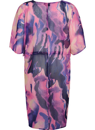 Strand kimono med print, Purple Swirl, Packshot image number 1
