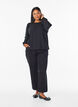 Bluse med s&oslash;lv glimmer, Sort, Model image number 1