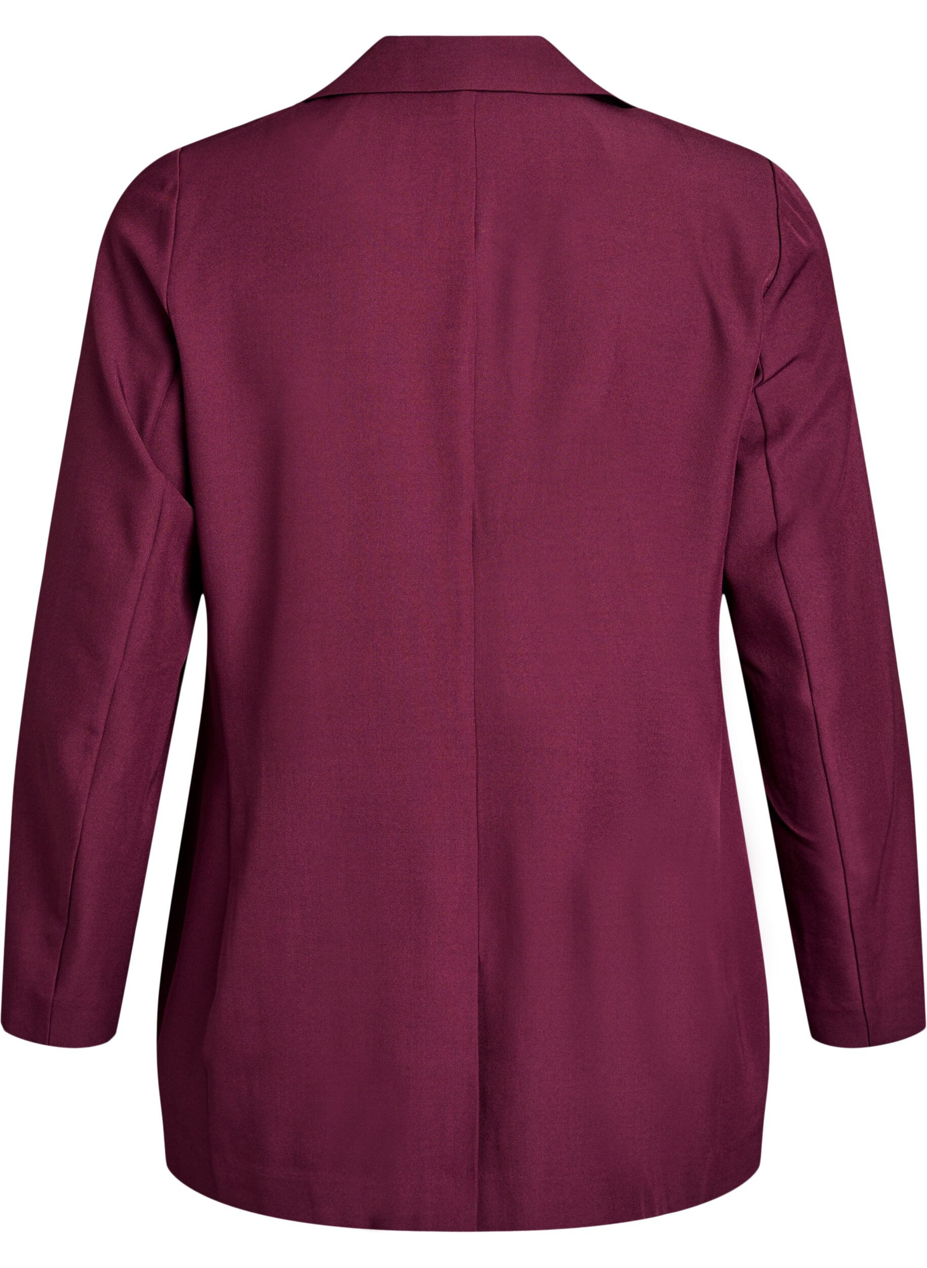 ZizziBlazer med lommer og slids, M&oslash;rk Bordeaux, Packshot image number 1