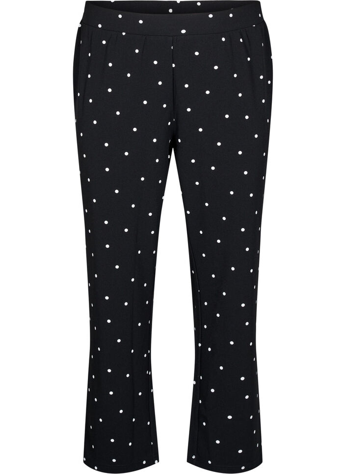 Bukser med straight fit, Sort, Packshot image number 0