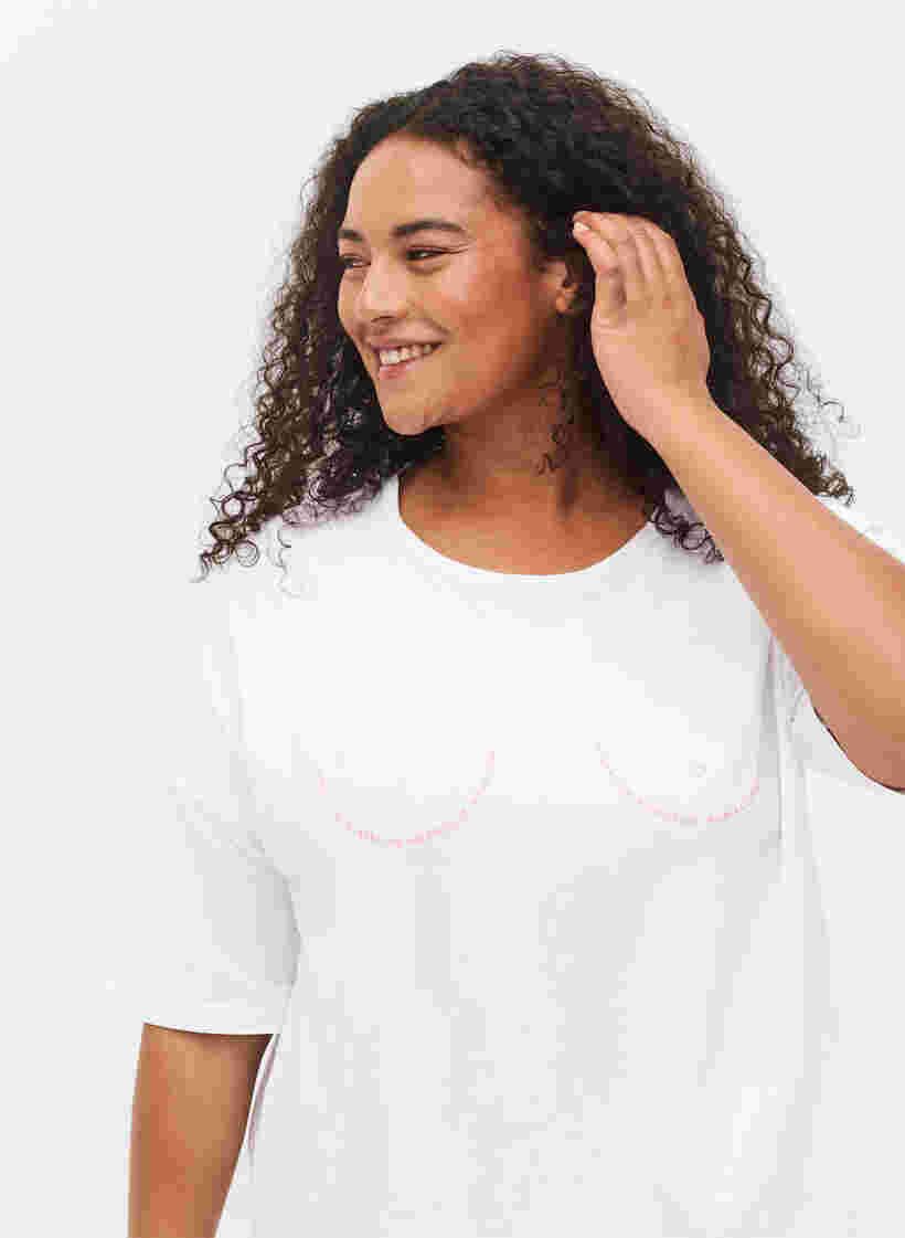 Støt Brysterne - T-shirt i bomuld, White, Model image number 2