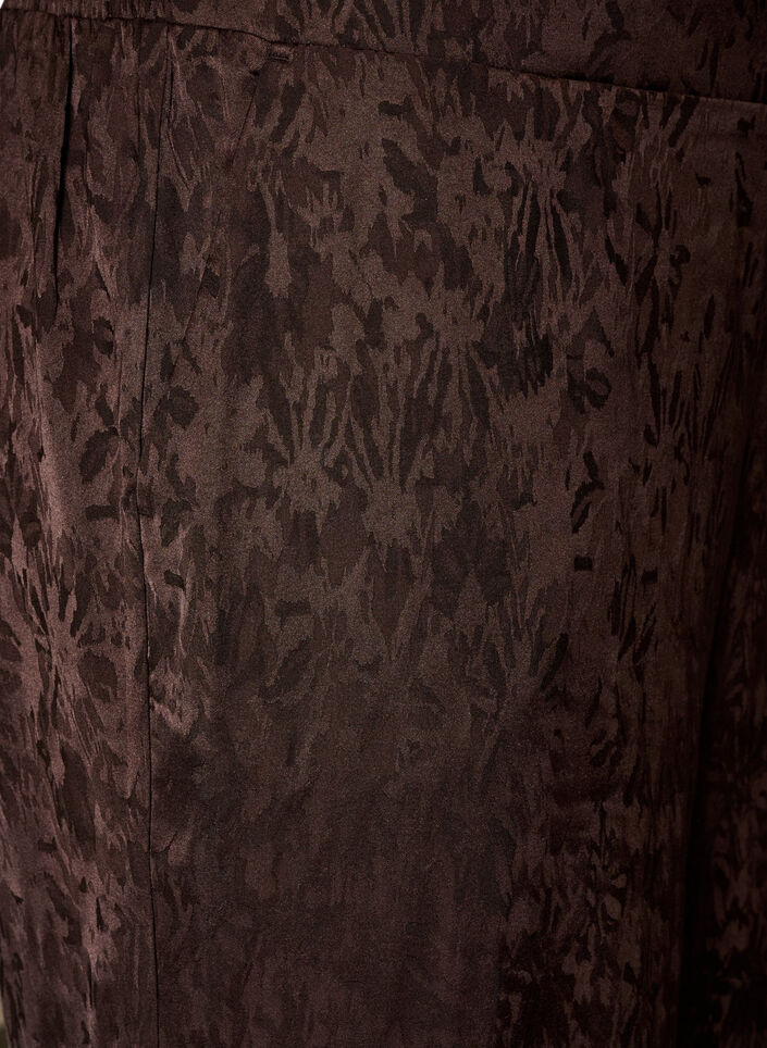 L&oslash;se bukser med paisleym&oslash;nster og h&oslash;j talje, Brun, Packshot image number 2