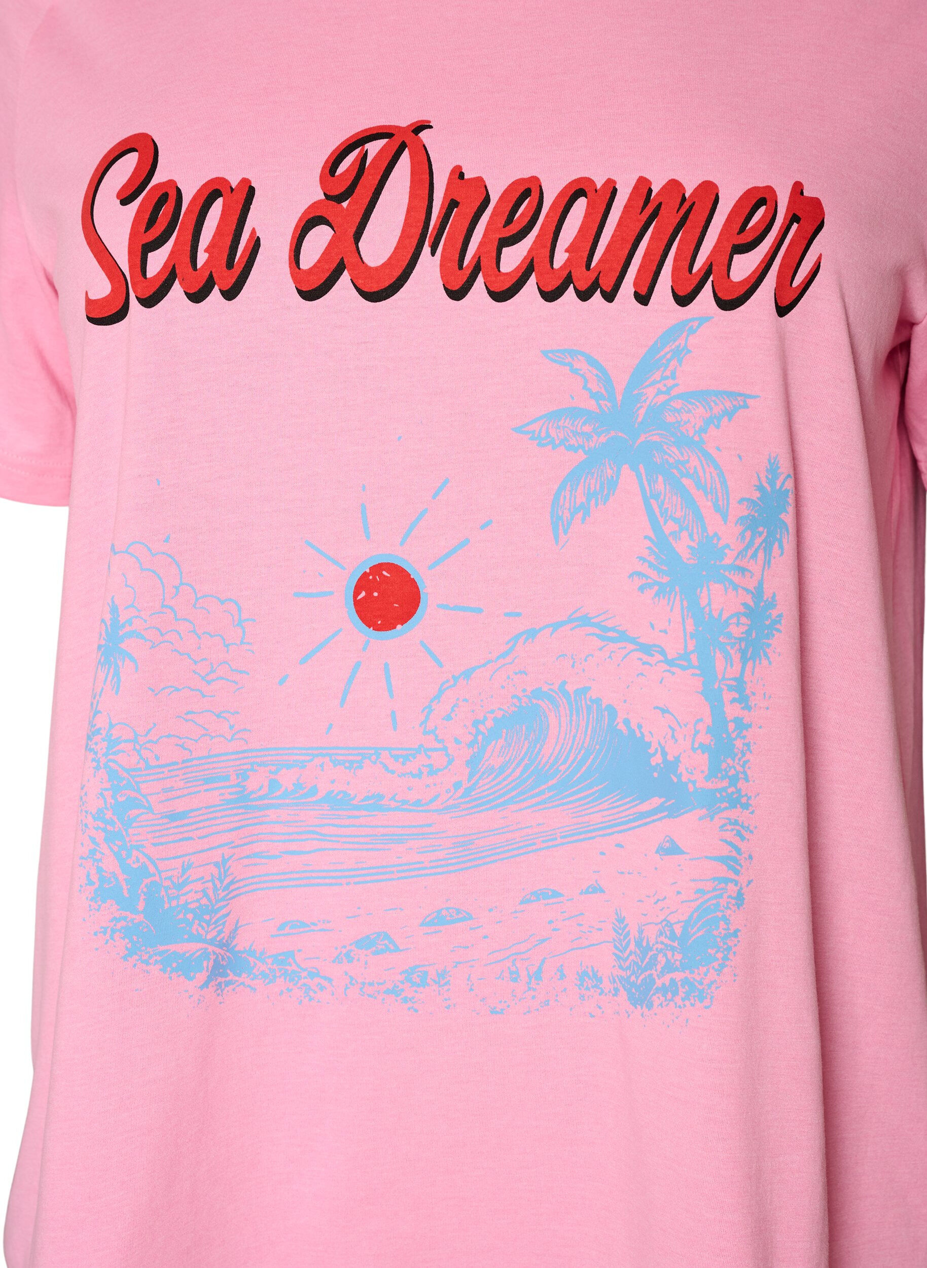 ZizziT-shirt med motiv, Lyser&oslash;d, Packshot image number 2