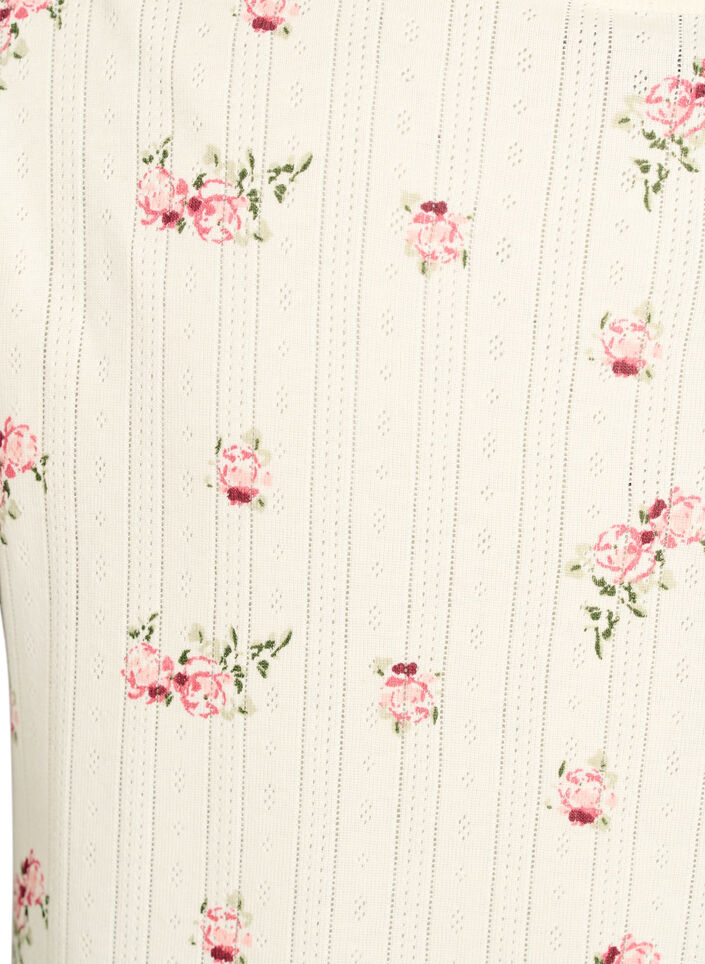 Nattop i &oslash;kologisk bomuld med cap-&aelig;rmer, Vanilla, Packshot