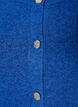 Cardigan i bl&oslash;d strik med guldfarvede knapper, Turkis, Packshot image number 2