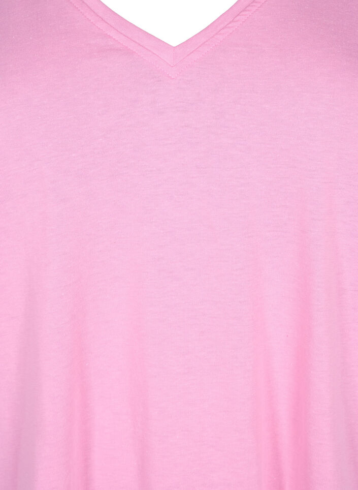 FLASH - T-shirt med v-hals, Begonia Pink, Packshot image number 2