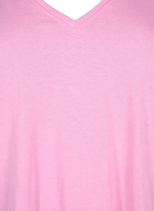FLASH - T-shirt med v-hals, Begonia Pink, Packshot image number 2