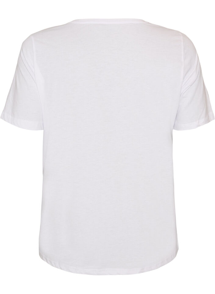 T-shirt med motiv, Hvid, Packshot image number 1
