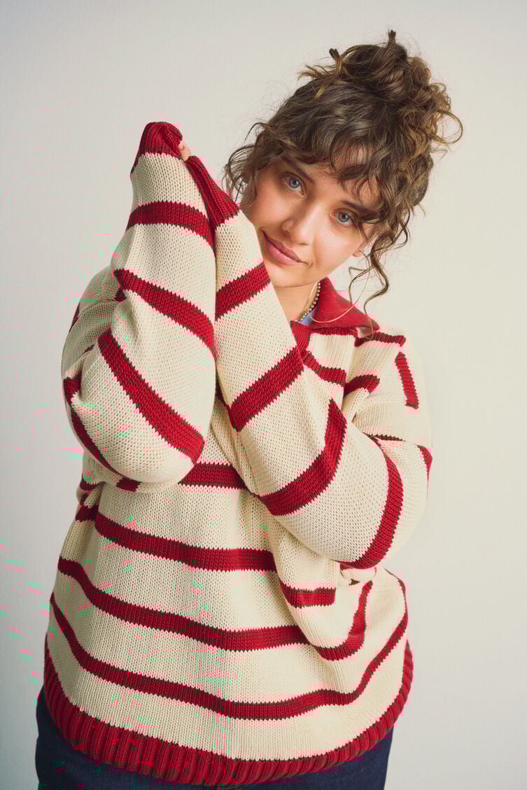 Meleret t-shirt med korte &aelig;rmer, Bl&aring;, Image