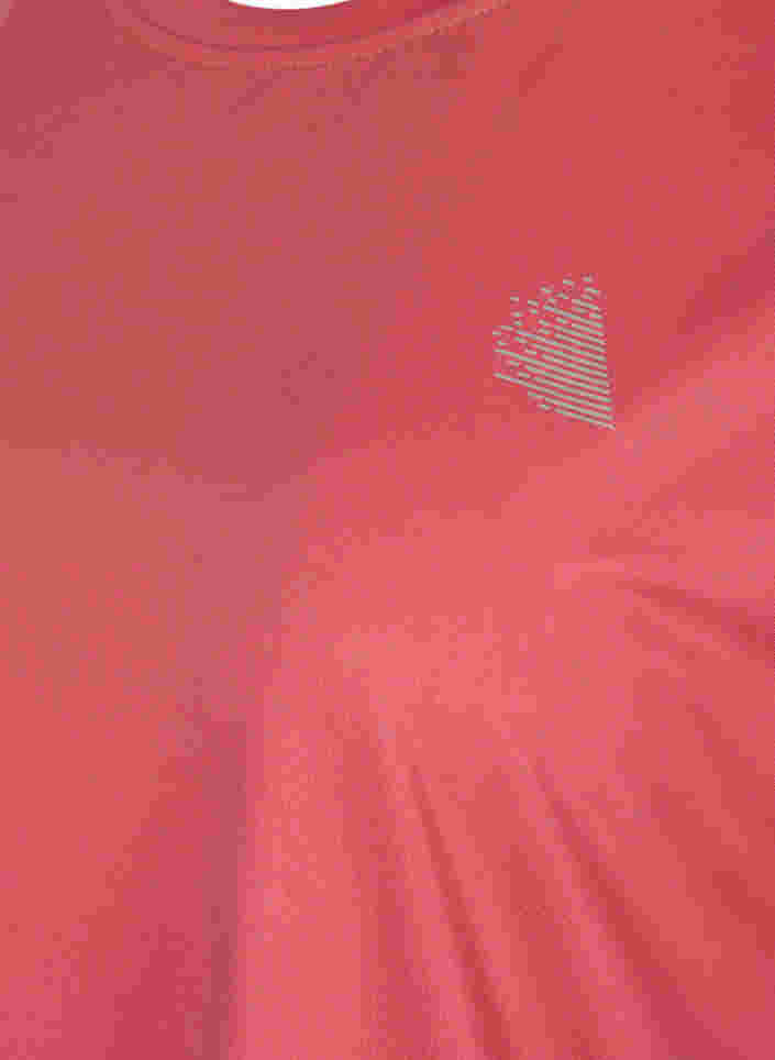 Ensfarvet trænings t-shirt, Garnet Rose, Packshot image number 2