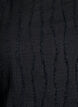 Jerseybluse med b&oslash;lget struktur, Sort, Packshot image number 2
