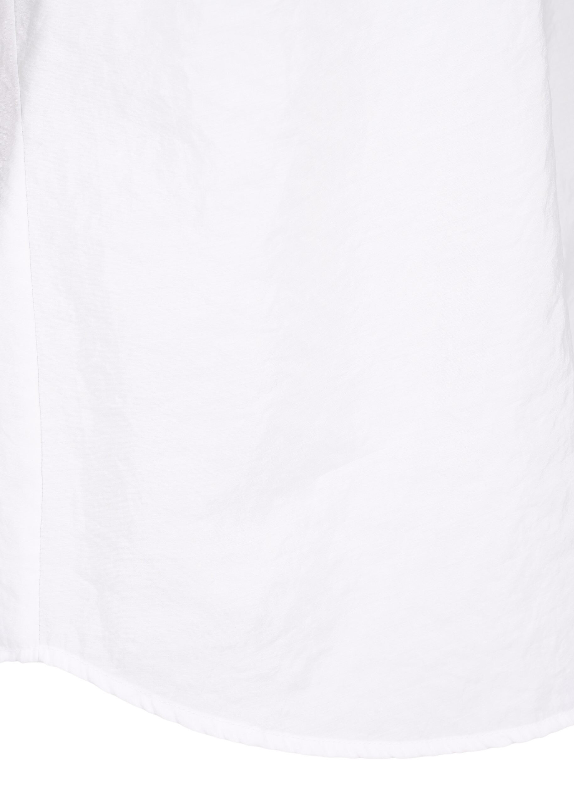 Zizzi Lang&aelig;rmet skjorte i TENCEL&trade; Modal , Bright White, Packshot image number 3