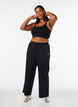 Seamless sports-bh med ribstruktur, Sort, Model image number 1