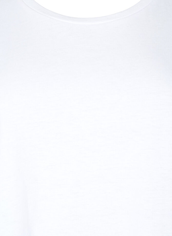 Kortærmet t-shirt i bomuldsblanding, Hvid, Packshot image number 2