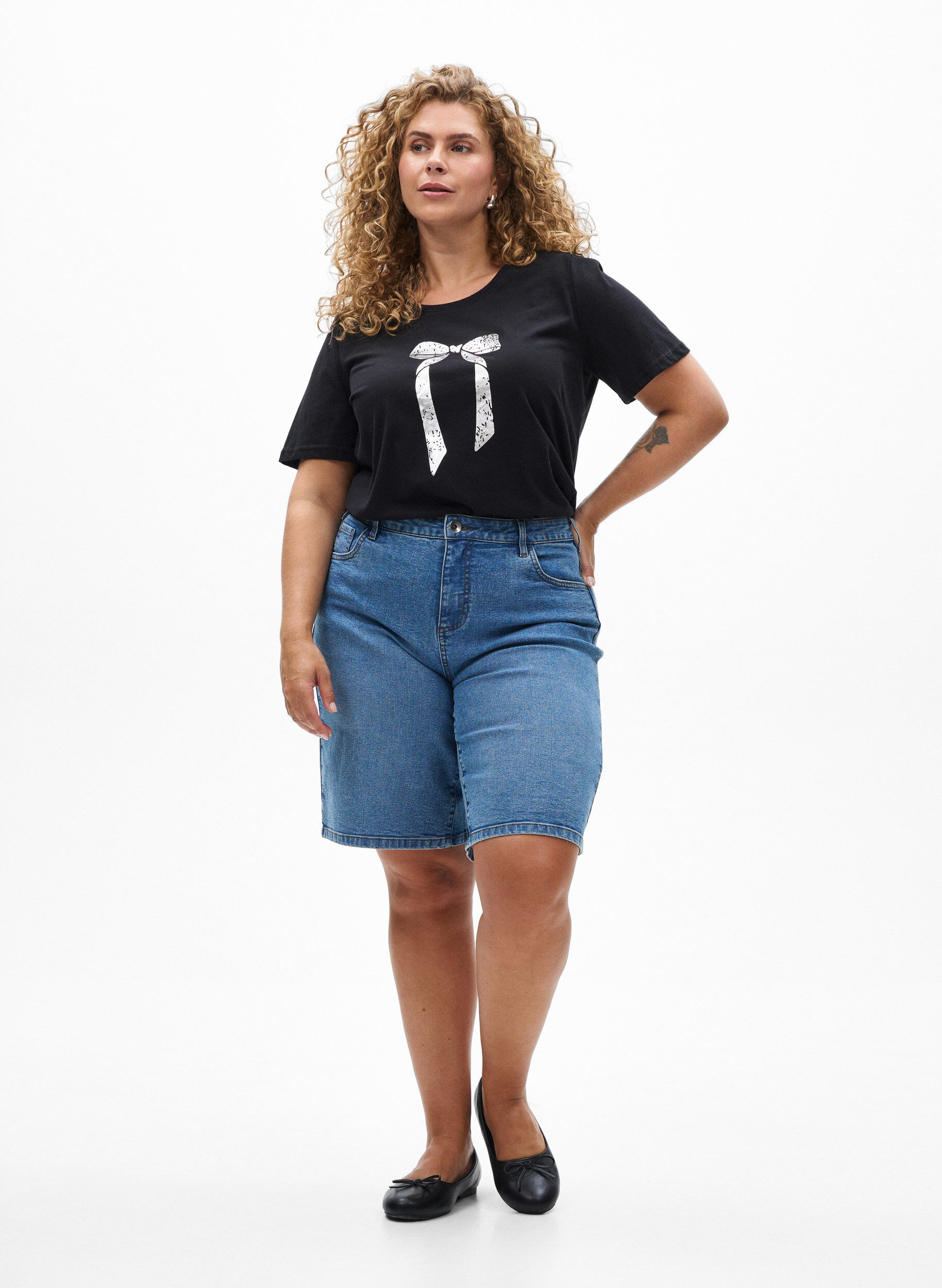 ZizziT-shirt med motiv, Sort, Model image number 1