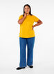 Basis t-shirt i bomuld med rund hals , Gul, Model image number 1