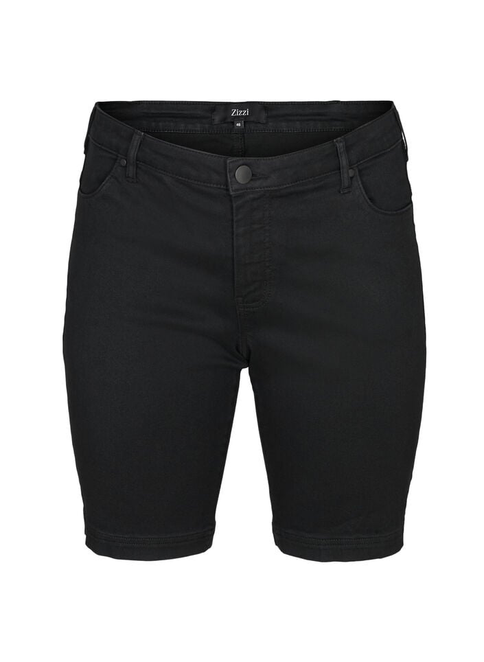 Slim fit Emily shorts med regul&aelig;r talje, Sort, Packshot image number 0