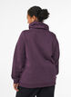 Sweatshirt med h&oslash;j krave og lommer, Lilla, Model image number 2
