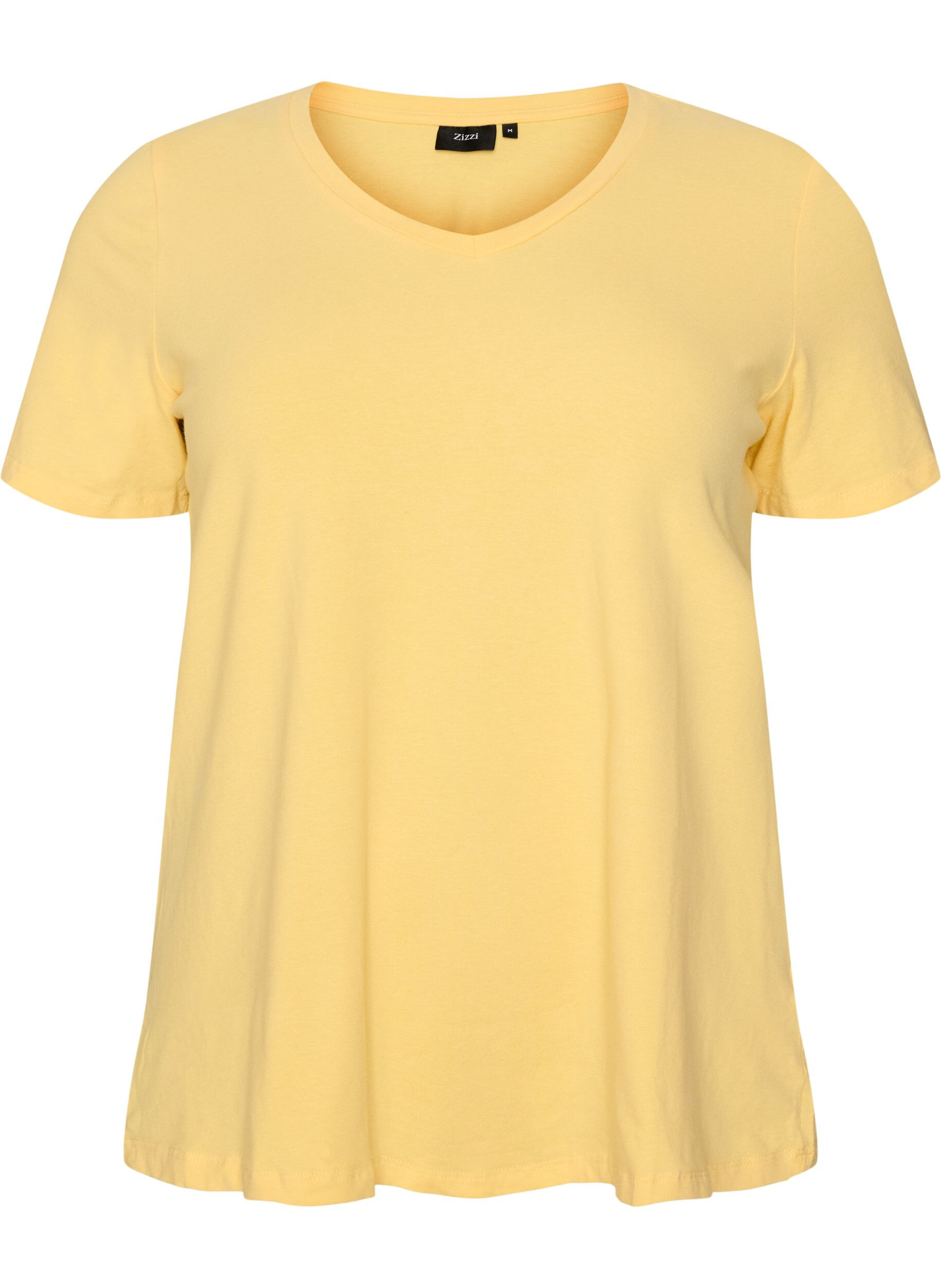 Ensfarvet basis t-shirt i bomuld