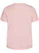 T-shirt i &oslash;kologisk bomuld med frontmotiv, Lyser&oslash;d, Packshot image number 1