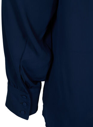 Bluse med lange ærmer, Navy Blazer, Packshot image number 3