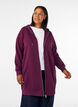 Bluse med balloneffekt og chiffondetaljer, R&oslash;d, Model image number 0