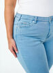 Cropped Amy jeans med lynl&aring;sdetalje, Bl&aring;, Model image number 3