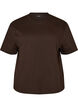 Boxy T-shirt i bomuld, Brun, Packshot image number 0