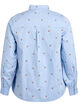 Skjorte med broderede kirseb&aelig;r, Bl&aring;, Packshot image number 1