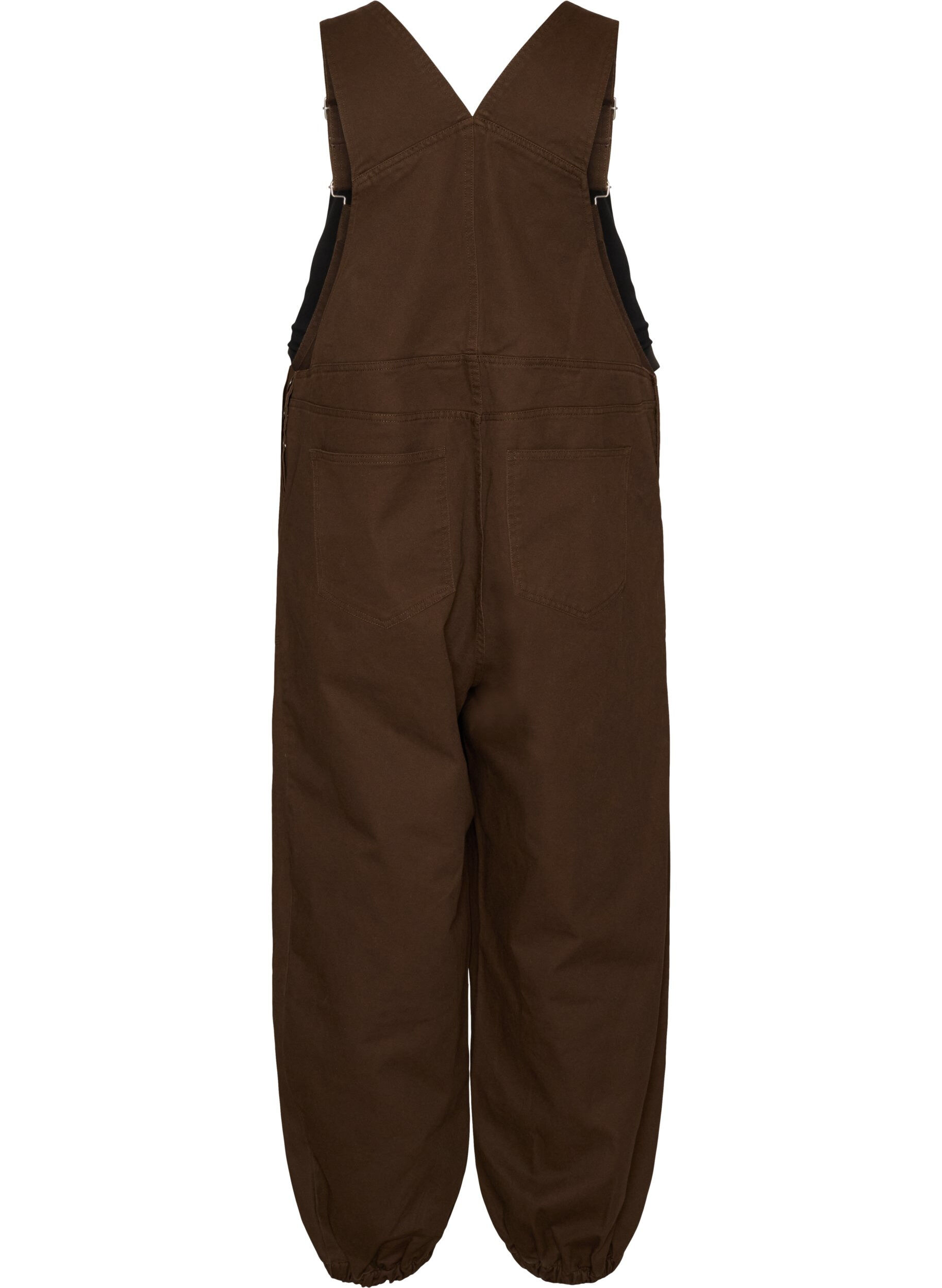 ZizziOveralls med balloneffekt og justerbare seler, Brun, Packshot image number 1