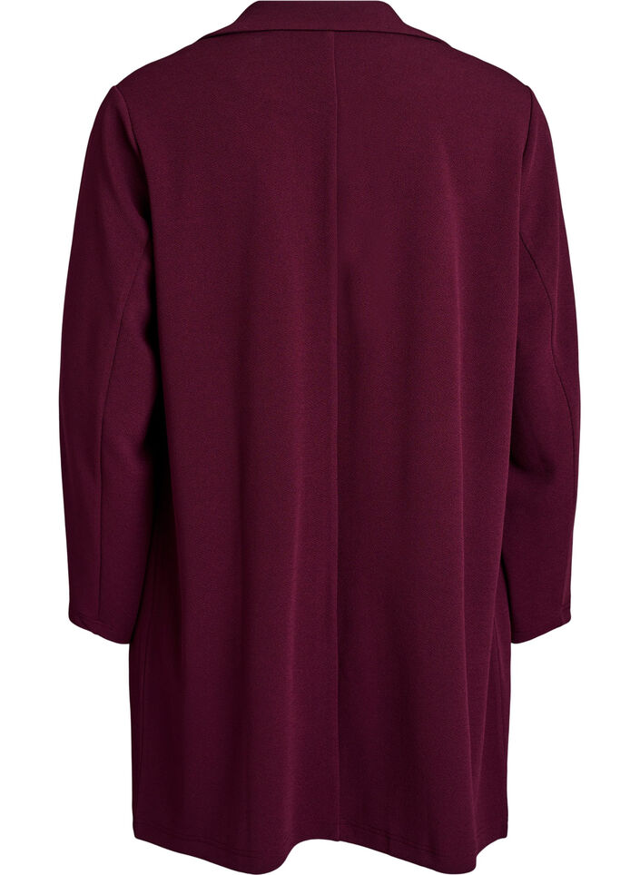 Lang blazer med lommer, R&oslash;d, Packshot image number 1