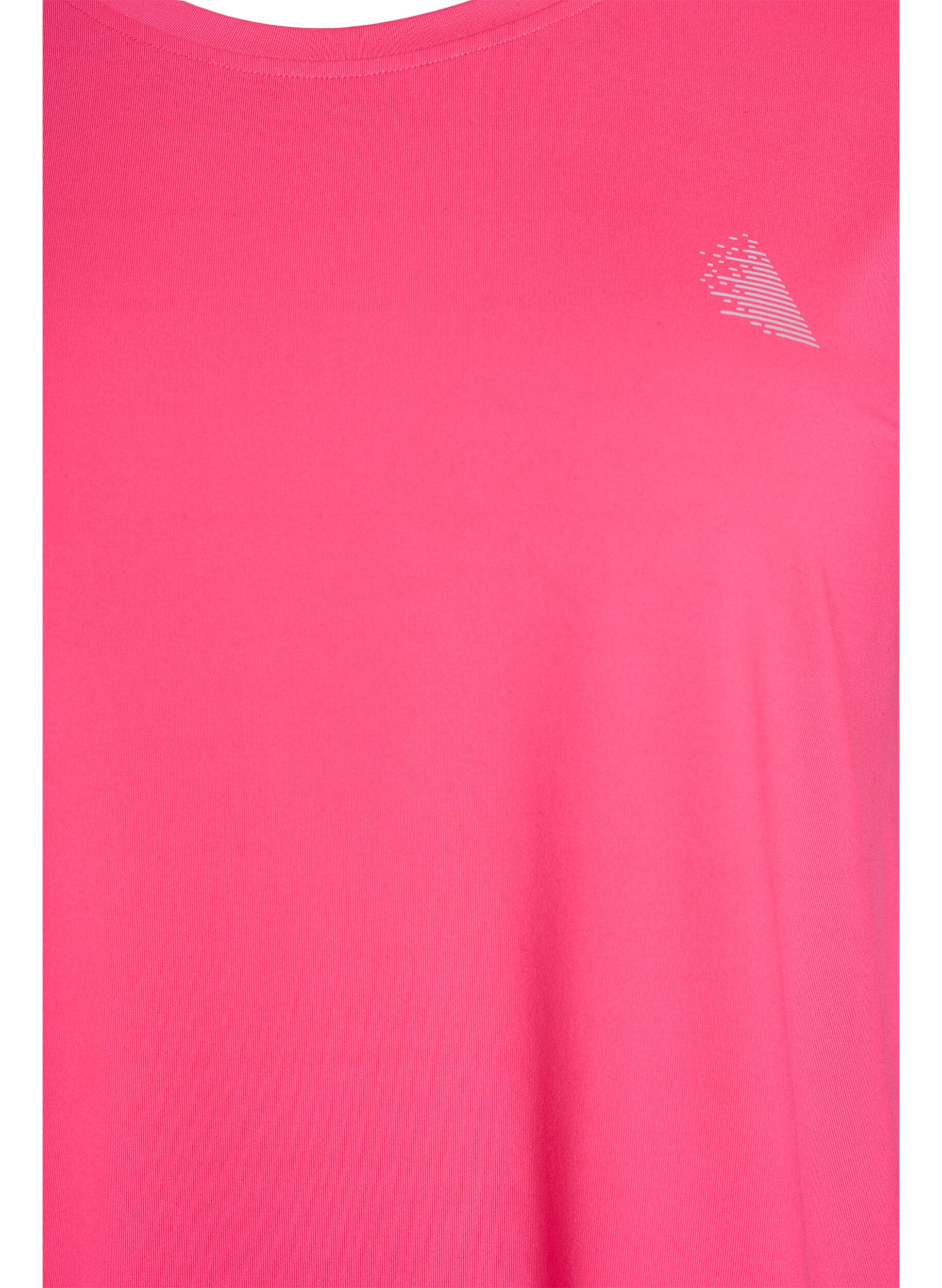 ZizziEnsfarvet tr&aelig;nings t-shirt, Lyser&oslash;d, Packshot image number 2