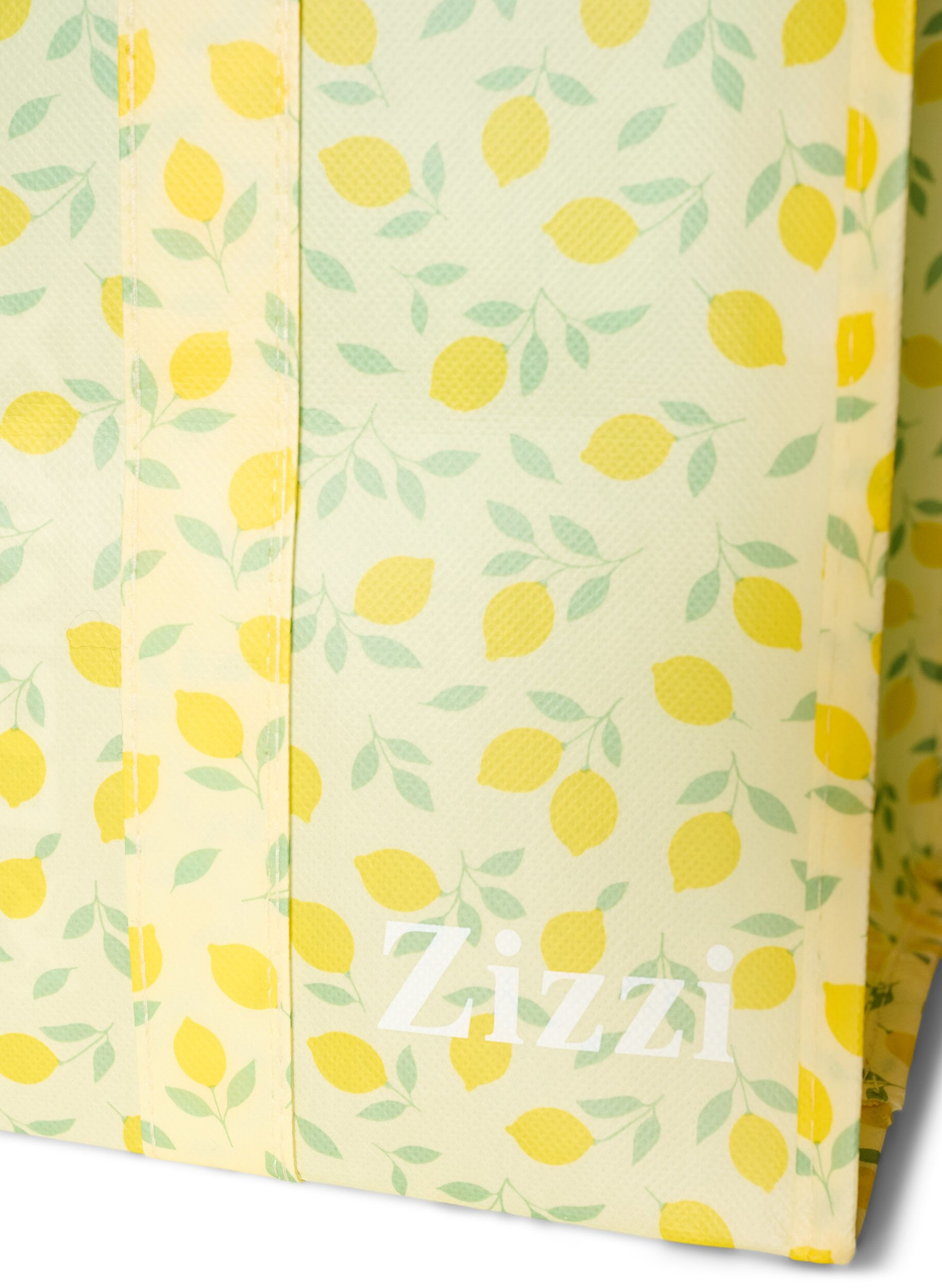 ZizziShoppingbag med lynl&aring;s, Gul, Packshot image number 2