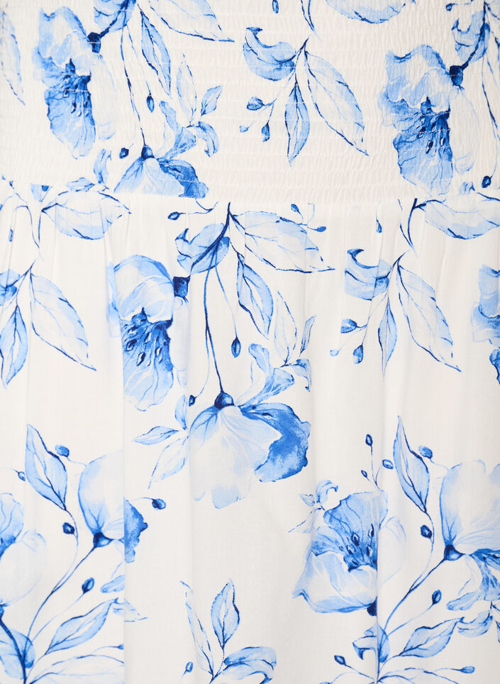 Kort nederdel med smocktalje, Bl&aring;, Packshot image number 2