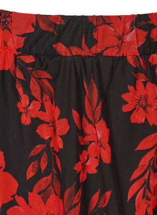 Nederdel, Black w. red flower aop, Packshot image number 2