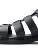 Wide fit - Læder sandal, Sort, Packshot image number 4