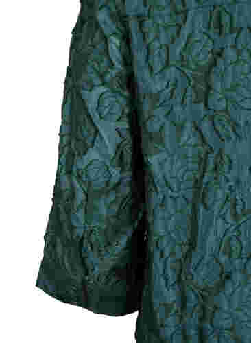 Jacquard kjole med flæser og a-shape, Scarab, Packshot image number 3