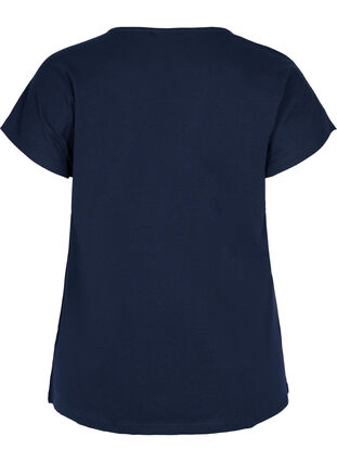 Bomulds t-shirt med korte ærmer, Night Sky Solid, Packshot image number 1