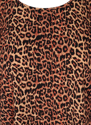 Bluse med korte ærmer, Leopard AOP, Packshot image number 2