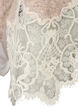 Strikbluse med raglan&aelig;rmer og bred blondekant, Beige, Packshot image number 3