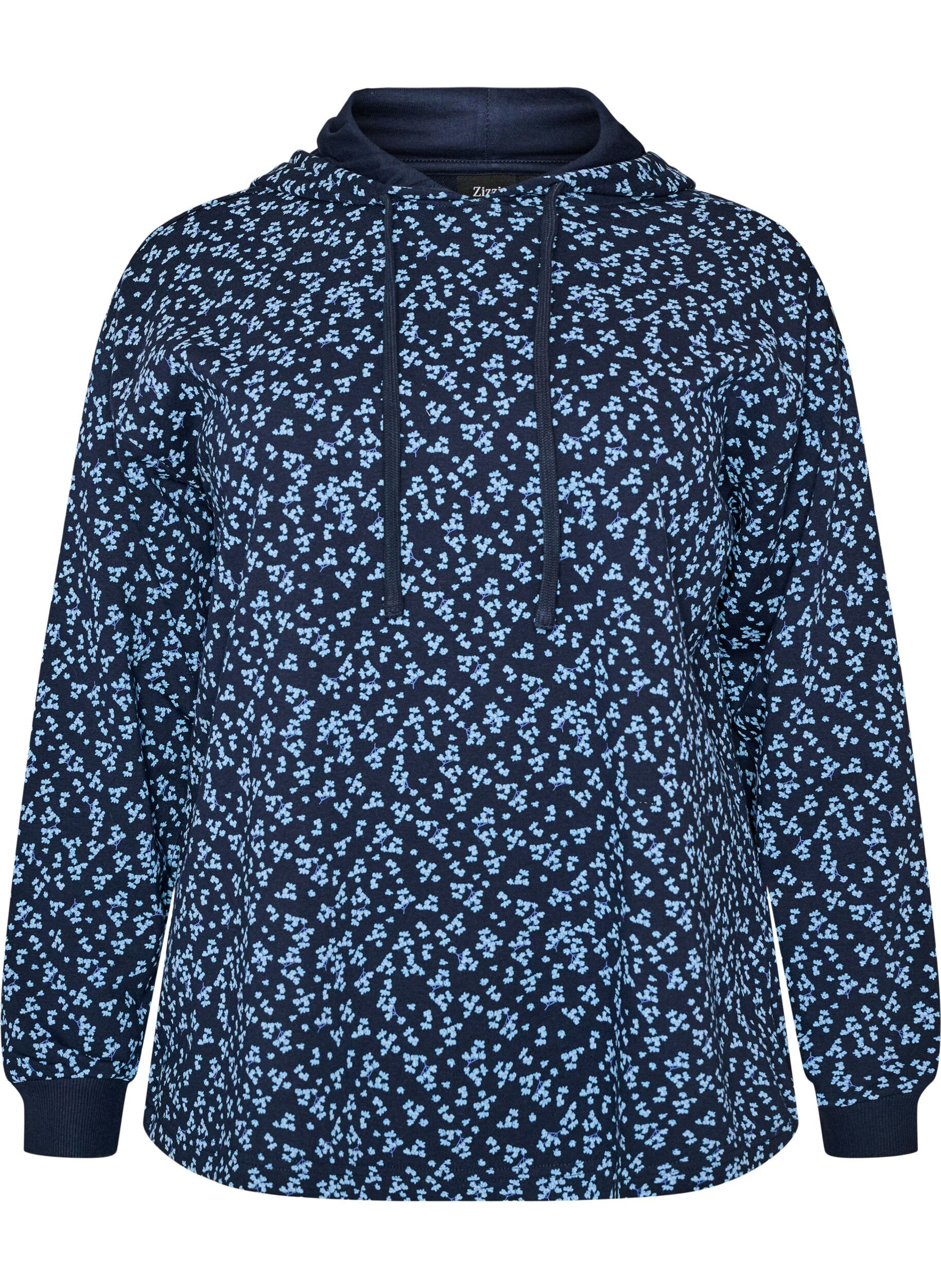 ZizziH&aelig;ttetr&oslash;je med all-over print, Bl&aring;, Packshot image number 0