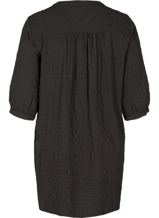 Skjorte tunika med 3/4 ærmer, Black, Packshot image number 1