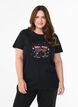 Jule t-shirt i &oslash;kologisk bomuld, Sort, Model image number 0