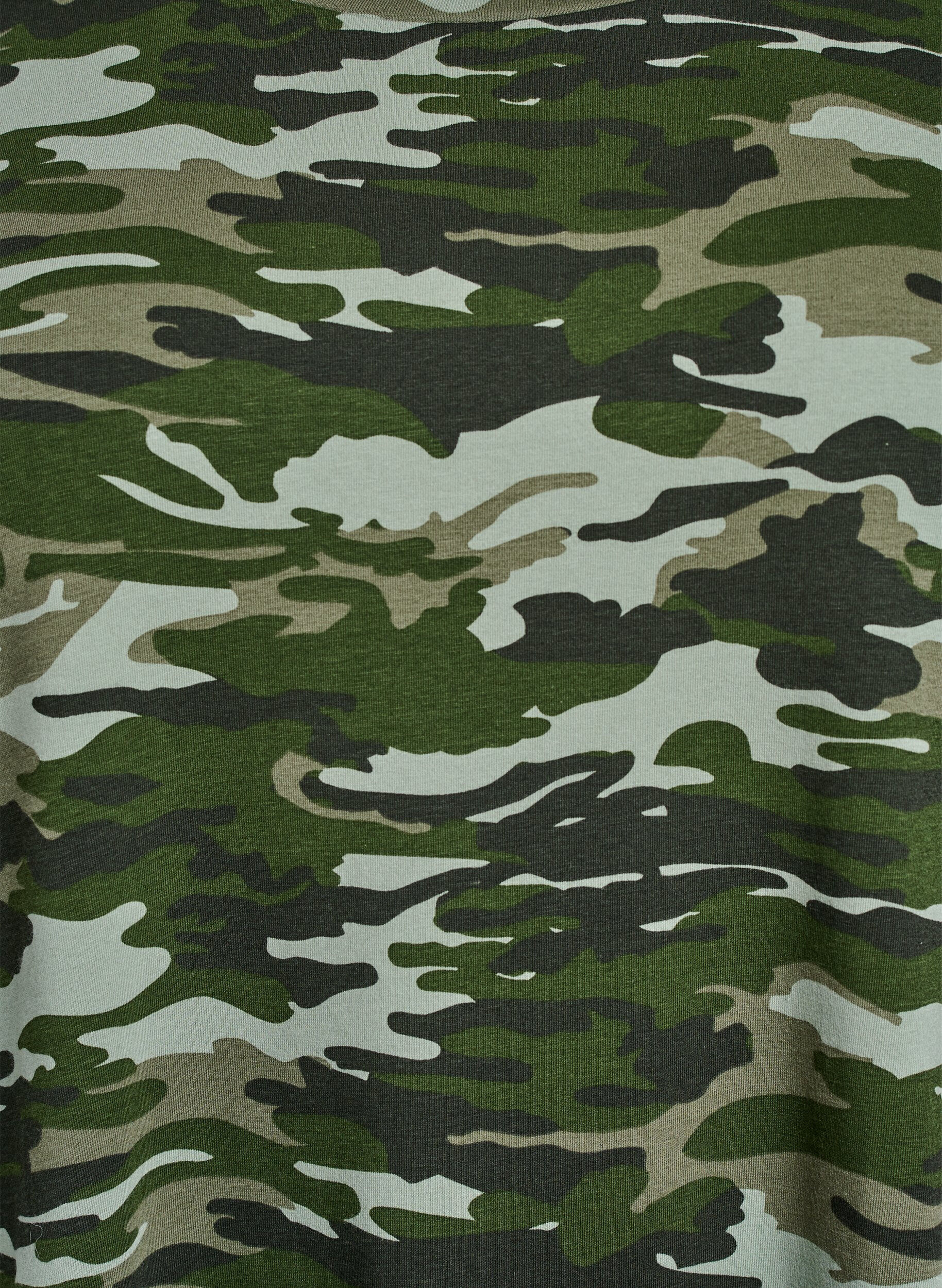 Zizzi Kort t-shirtkjole i bomuldsjersey, Gr&oslash;n, Packshot image number 2