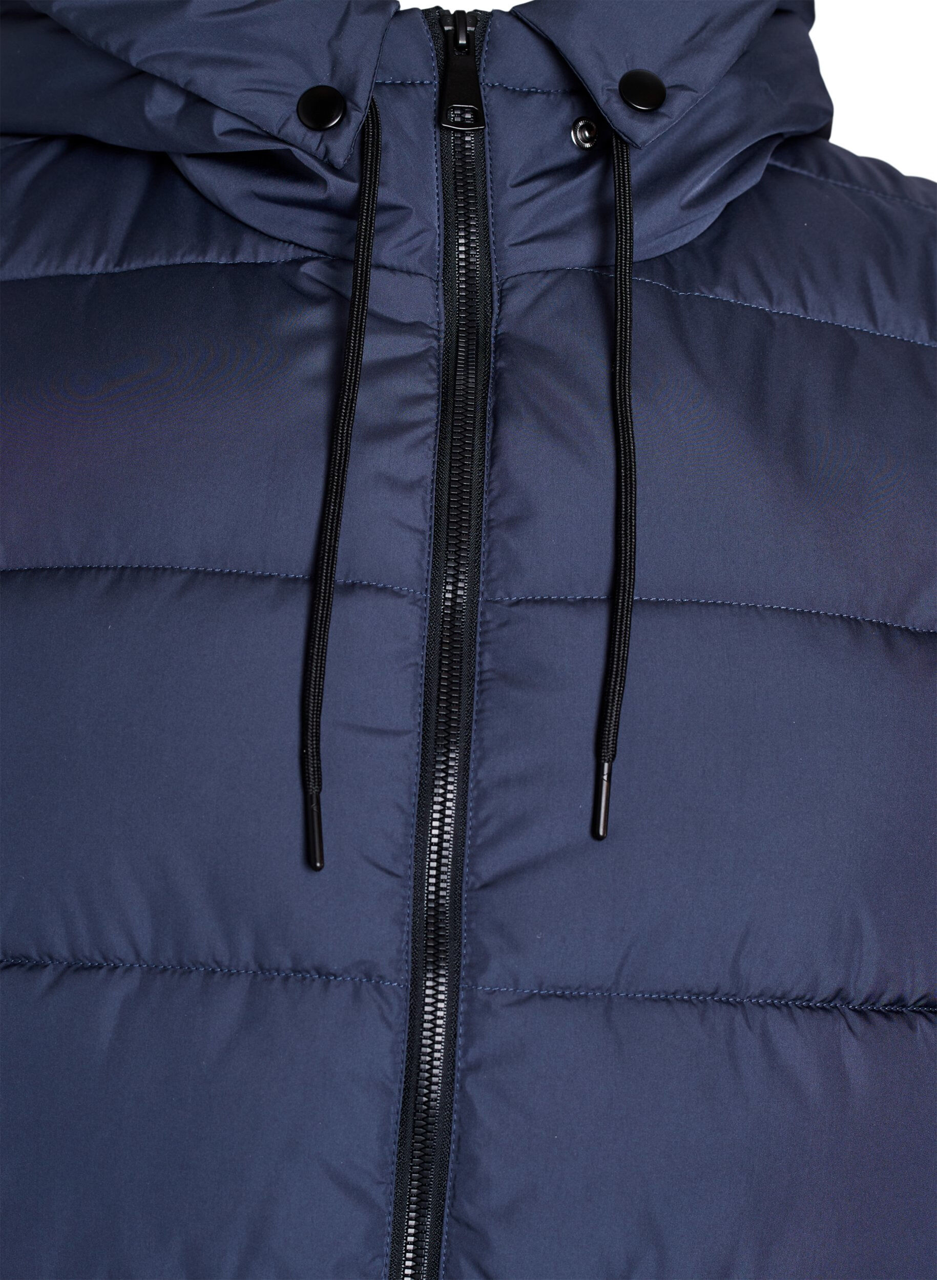 ZizziLang vest med h&aelig;tte og lommer, Bl&aring;, Packshot image number 2