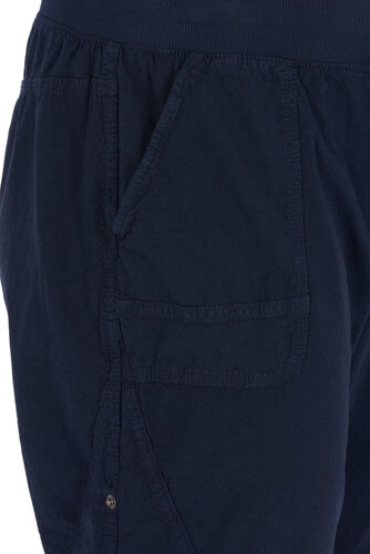 Løse shorts i bomuld med lommer, Night Sky, Packshot image number 2