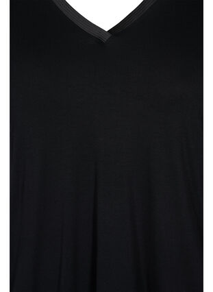 Nat t-shirt i viskose, Black, Packshot image number 2