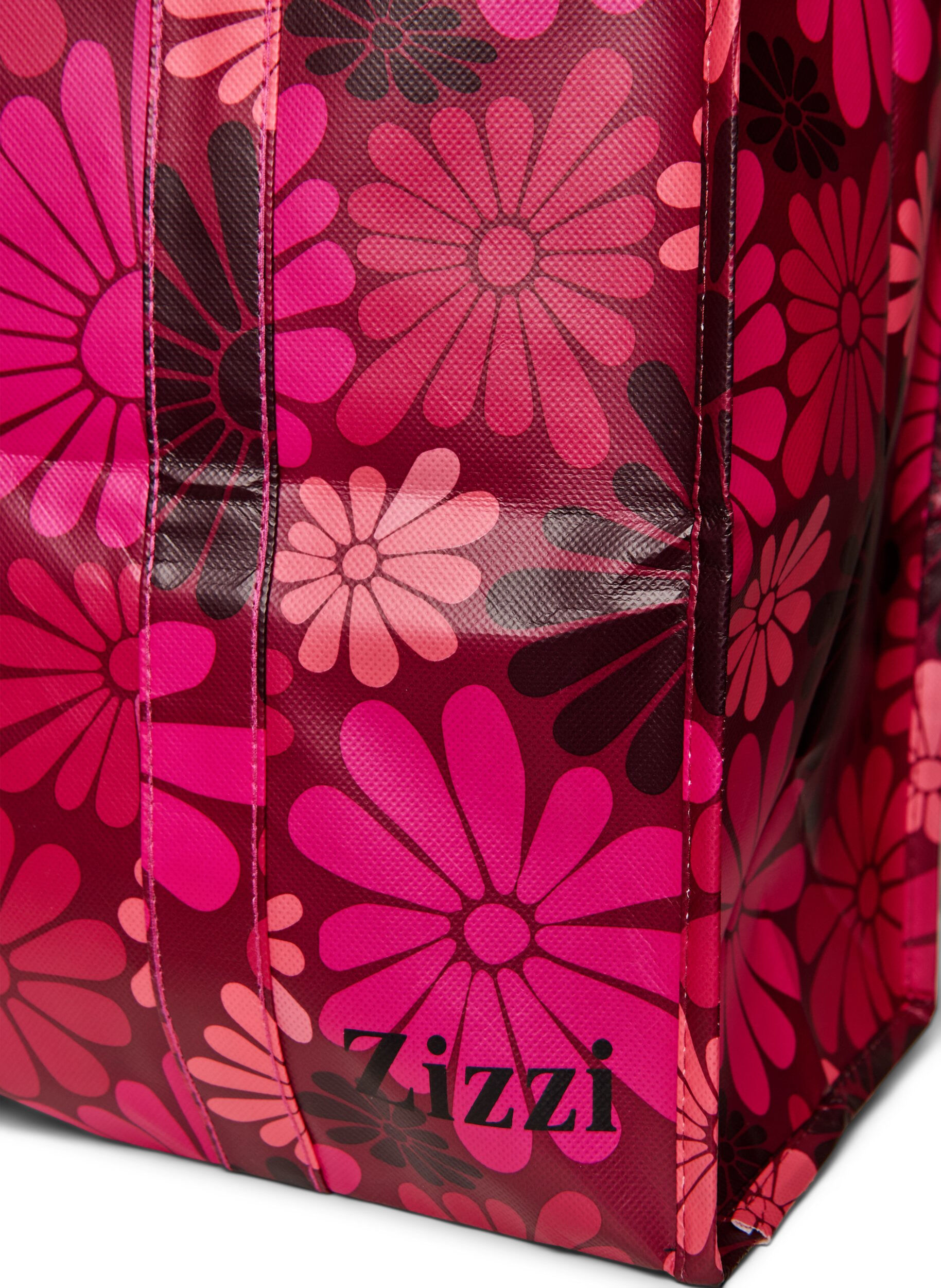 ZizziShoppingbag med lynl&aring;s, R&oslash;d, Packshot image number 2