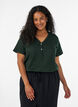 T-shirt med knapdetalje, Gr&oslash;n, Model image number 0