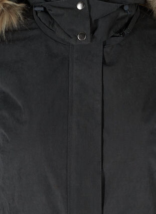 Vandtæt vinterjakke med aftagelig hætte, Grey as sample, Packshot image number 2